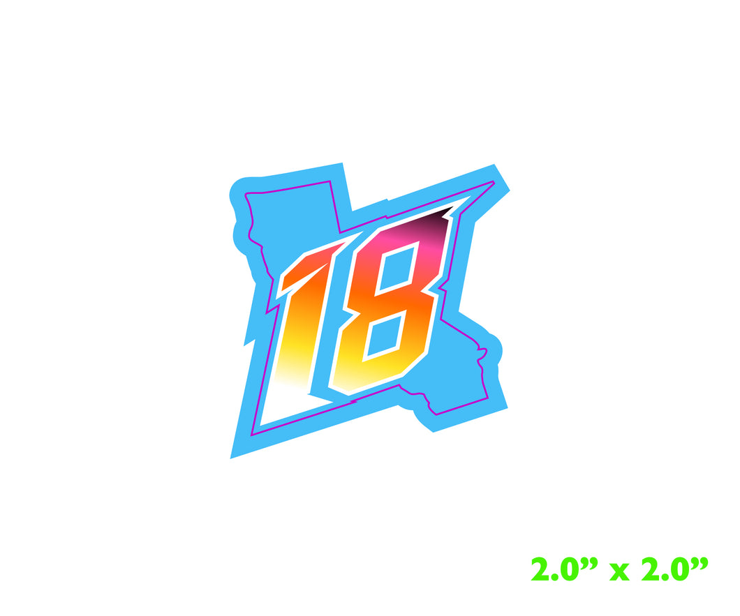 California 18 Sticker