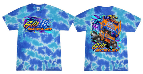 Catch A Wave Tie-Dye T-Shirt - Multi Blue YOUTH