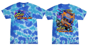 Catch A Wave Tie-Dye T-Shirt - Multi Blue YOUTH