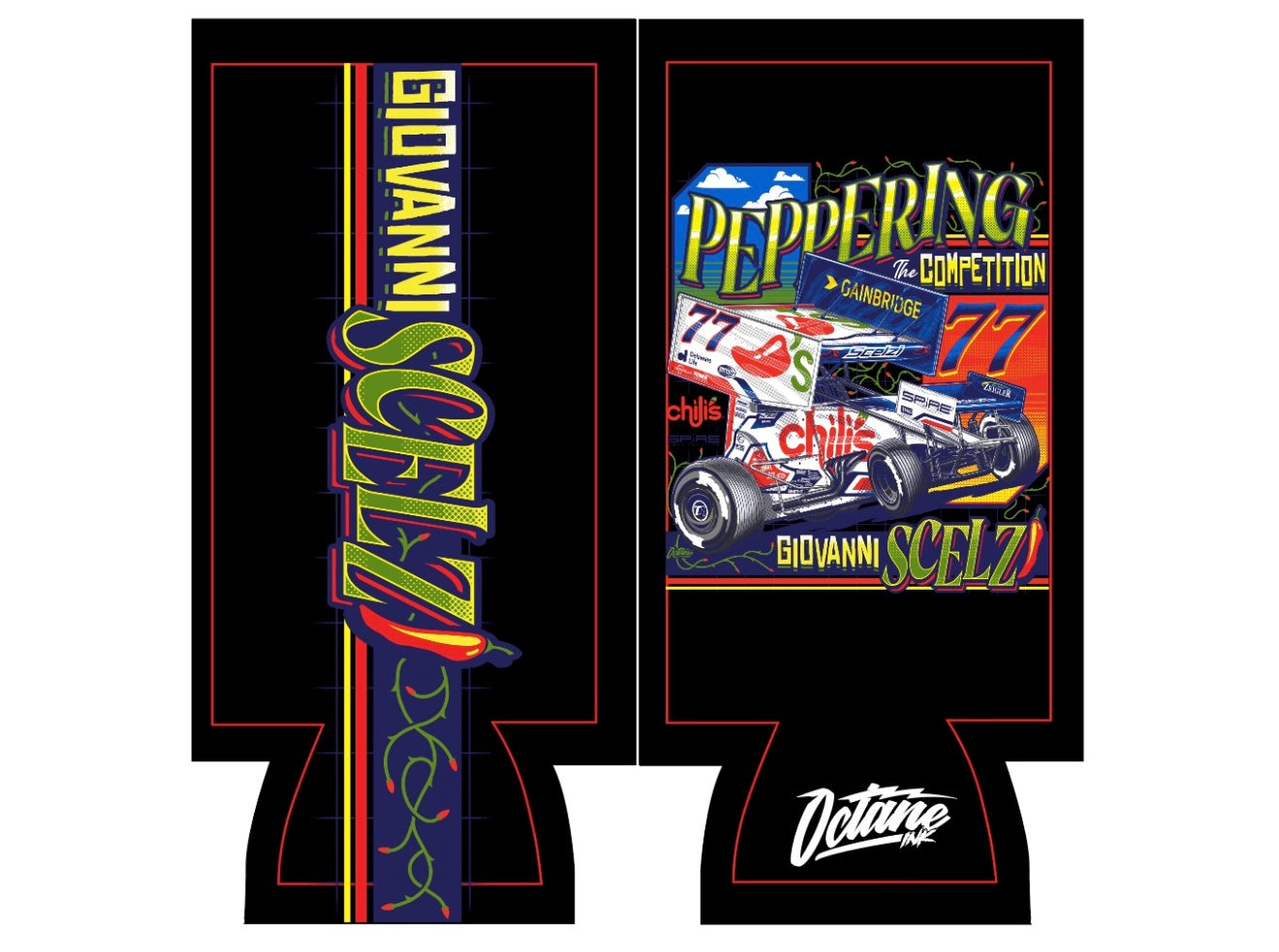 Peppering The Competition Slim Can Coozie