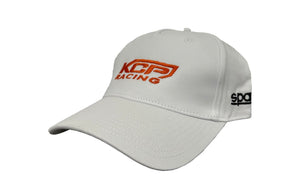 White KCP Racing Hat - Strap Adjustable