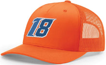 Load image into Gallery viewer, Blue 18 Blaze Orange Richardson Trucker Snapback